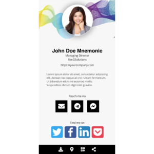 VCard interattiva base no logo Nero