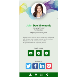 VCard interattiva base no logo